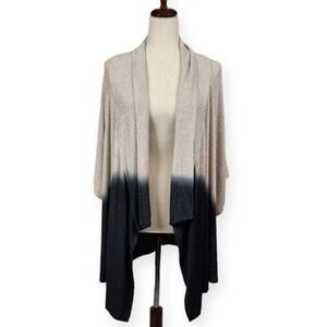 Status by Chenault Oversized Open Cardigan Ombre Dip Dye Women's Size Medium